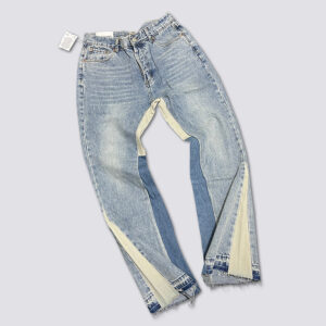 GA Vintage Washed Patchwork Flared Jeans