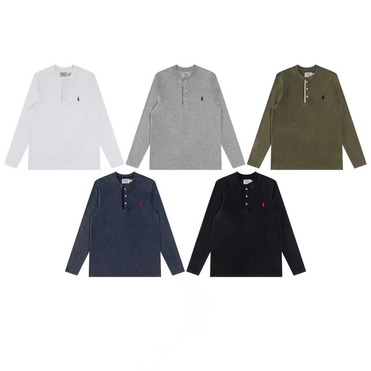 Polo Ralph Lauren Long Sleeve T Shirt Henley Shirt Correct Logo